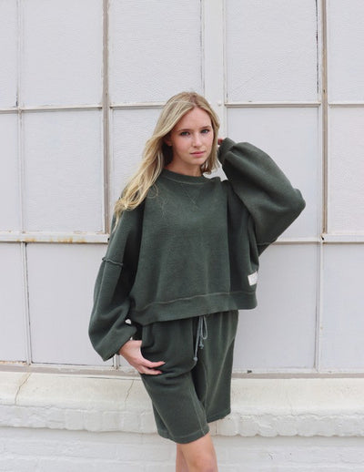 Sophie Organic Cotton Sweatshirt in Ivy