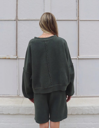 Sophie Organic Cotton Sweatshirt in Ivy