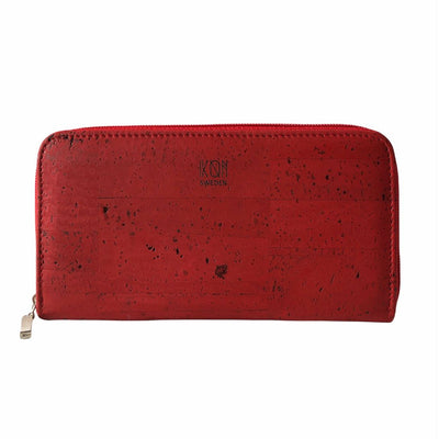 Cork Leather Zip Wallet