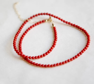 Red Coral Adjustable Necklace