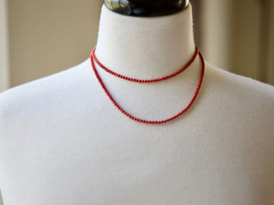 Red Coral Adjustable Necklace