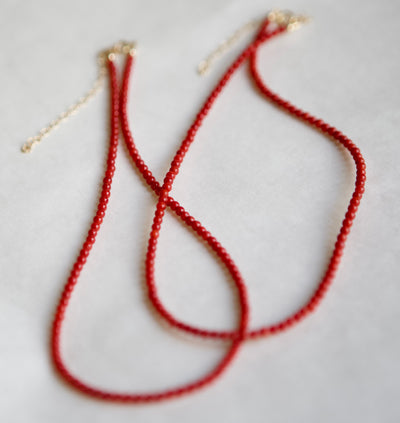 Red Coral Adjustable Necklace