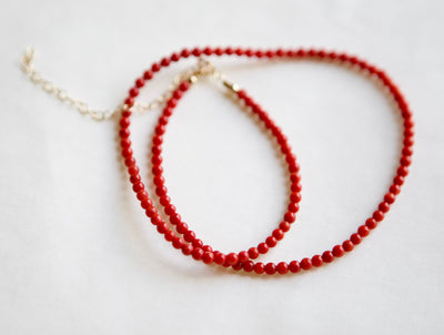 Red Coral Adjustable Necklace