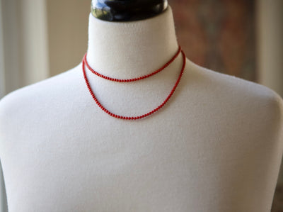 Red Coral Adjustable Necklace