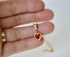 Small Red Heart Gold Filled Necklace